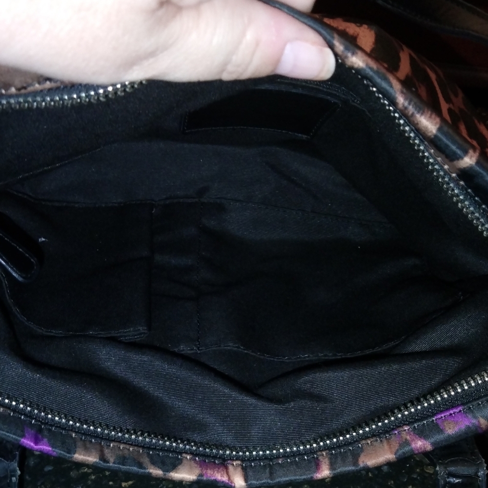 Coach Purple and Black Shoulder Bag with Structured Silhouette - Picture 16 of 16